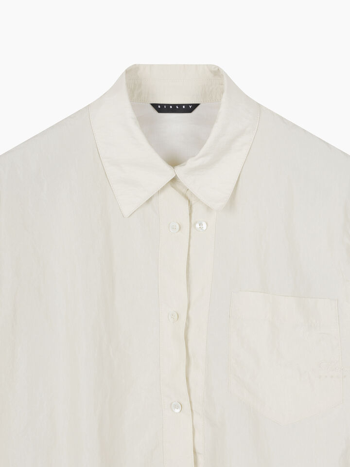 Camicia cropped crema con coulisse - sisley k camicie - Bianco Panna | Sisley K image number 3